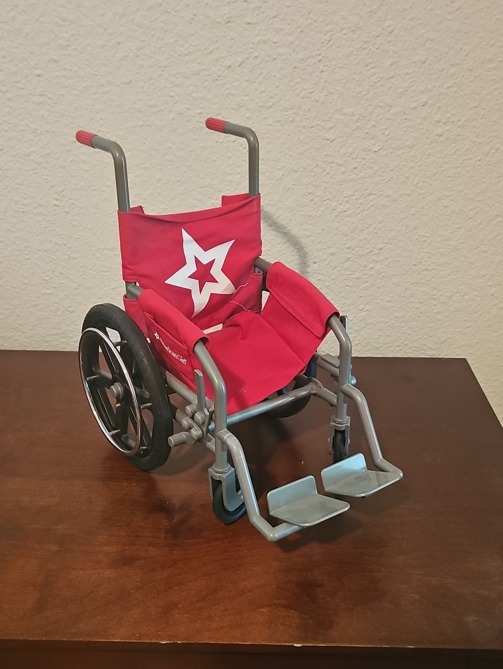 Ametican Girl Red Star Kids Toy Wheelchair - Play Accessory